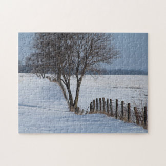 Winterzaun-Foto Puzzle
