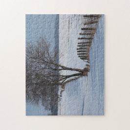 Winterzaun-Foto Puzzle
