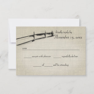 Winterzaun-Reaktion RSVP Karte