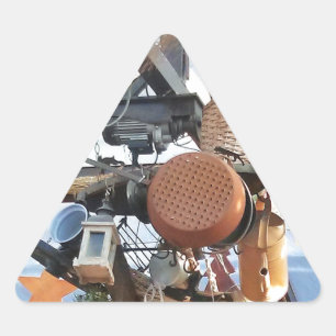 Winterzeit Dreieckiger Aufkleber