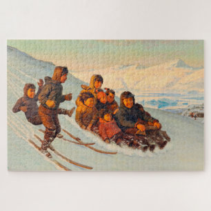 Winterzeit in Grönland Rasmussen 1875 Puzzle