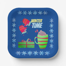 Winterzeit Riese Pappteller