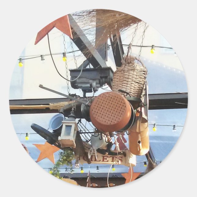 Winterzeit Runder Aufkleber (Vorderseite)