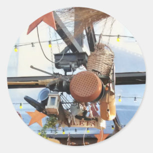 Winterzeit Runder Aufkleber