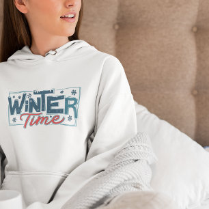 Winterzeit-Schneeflockengrafik - Cozy Season Desig Hoodie