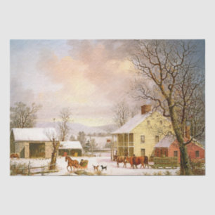 Winterzettel des Americana Country Store Seidenpapier