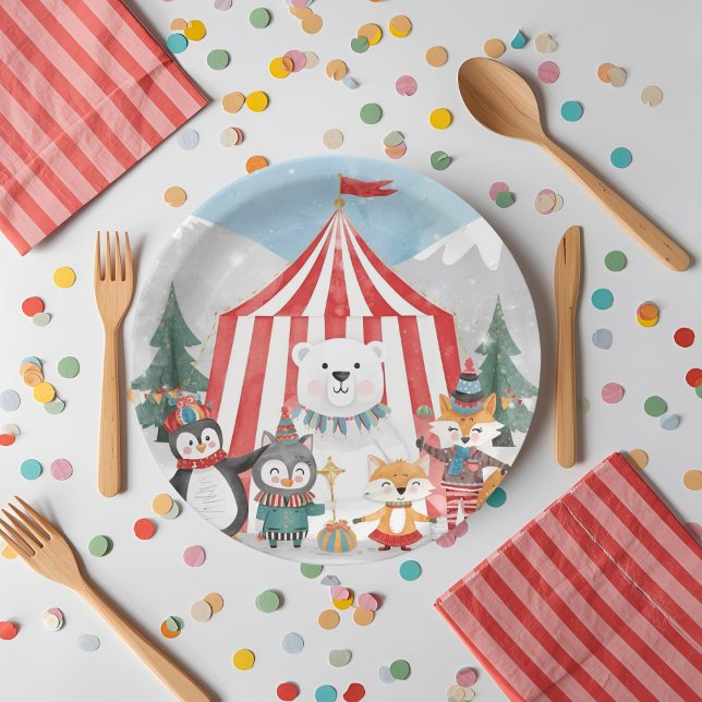 Winterzirkustiere Pappteller (Von Creator hochgeladen)