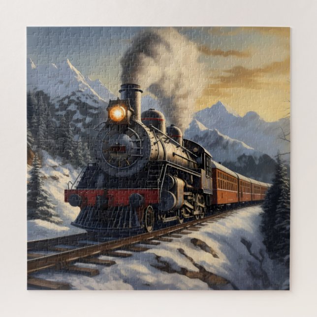 Winterzug Puzzle (Vertikal)