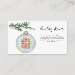 Winterzweig mit Spielzeug - Schaudusche Begleitkarte