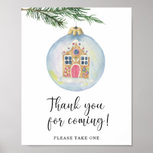 Winterzweig - Vielen Dank für Ihre Ankunft Poster