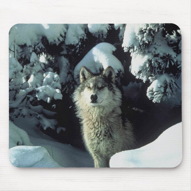 Wintry-Wolf-Mousepad Mousepad (Vorne)
