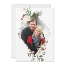 Wintry Wonderland Diamond Foto Holiday Flat Card