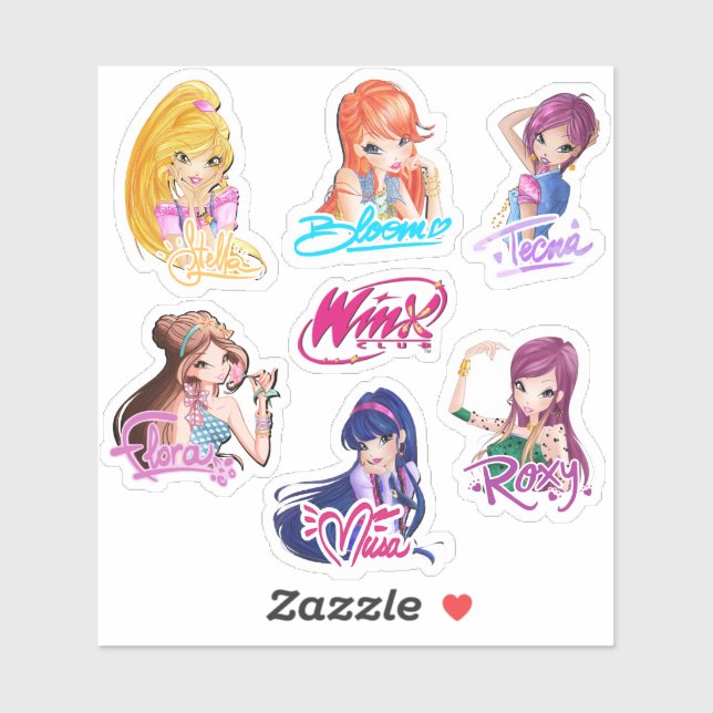 Winx Club Girls Stickers Aufkleber (Blatt)