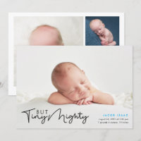 winzig, aber mächtig| Boy Birth Ankündigung