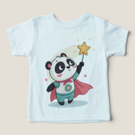 Winzig aber Mächtig – Superheld-Panda hält einen S