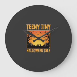 Winzig kleine Halloween-Geschichte verwunschenes W Große Wanduhr