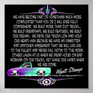 winzigartiger Kleinlastwagen Poster