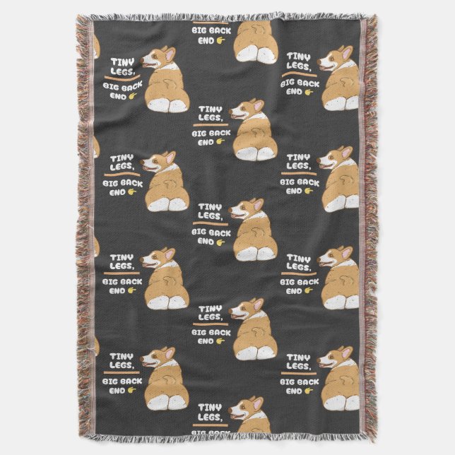 Winzige Beine großes Hinterteil | Corgi-Hundefan Decke (Vorderseite Vertikal)