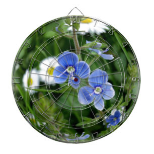winzige blaue Blumen Dartscheibe