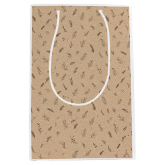 Winzige botanische Kräuter Kraft Eco-Geschenktasch Mittlere Geschenktüte