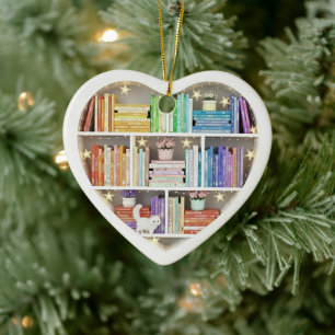Winzige Bücherregale Regenbogen Bücherregal 2D-Dru Keramik Ornament