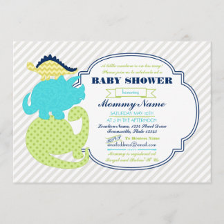 Winzige Dinos Dinosaur Babydusche Einladung