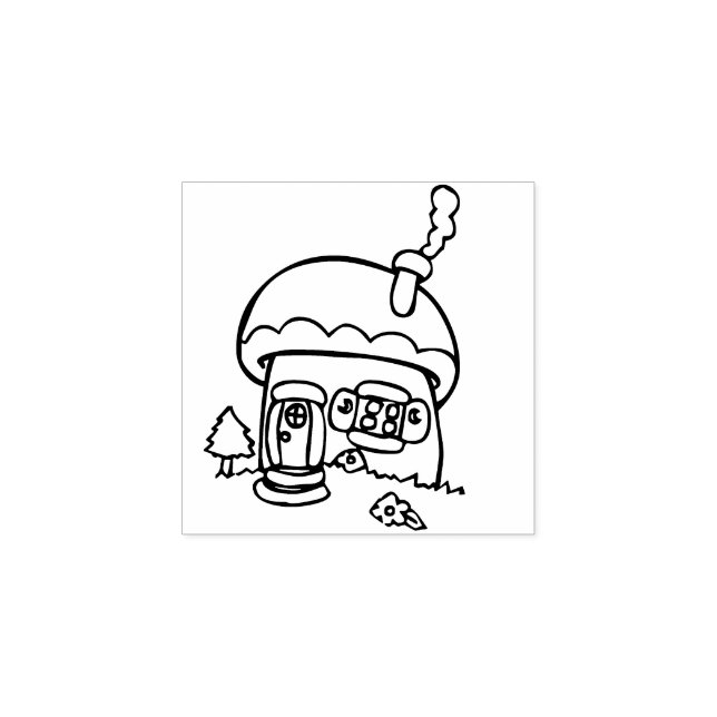 winzige Hütte Art Briefmarke Gummistempel (Prägung)