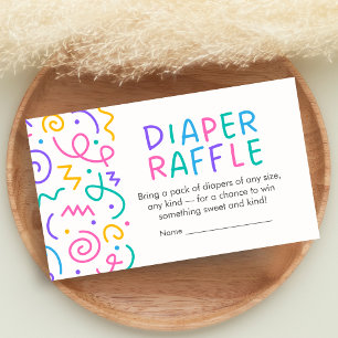 Winzige Mensch Party Baby Shower Windel Raffle Begleitkarte