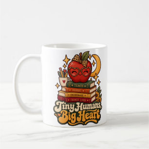 Winzige Menschen Großes Herz Retro-Lehrer-Kaffeeta Kaffeetasse