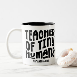 Winzige Menschen Lehrer Dankeschön Schwarz Zweifarbige Tasse