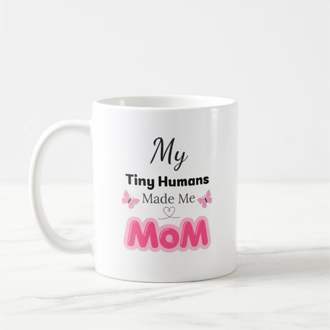 Winzige Menschen machten mich zur Mama Modernes ro Kaffeetasse (Links)