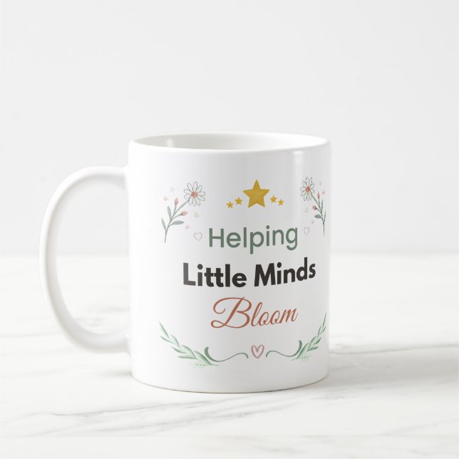 Winzige Momente Botanisches Gänseblümchen-Design Kaffeetasse (Links)