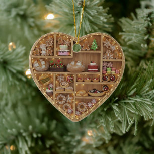 Winzige Regale Weihnachtsbäcker Weihnachten Kekse Keramik Ornament