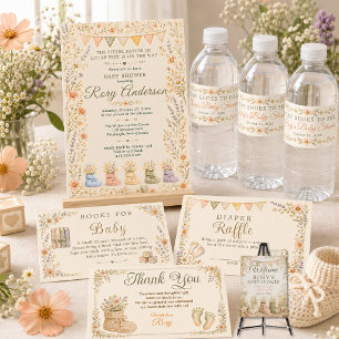 Winzige Schuhe zum Füllen Florale Babyparty Einladung