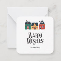 Winzige Warm Wwünschcard, Weihnachtsdorf