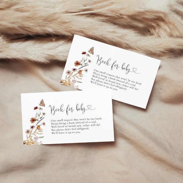 winzige Wildblume Babyduschbücher für Kinder Begleitkarte (Von Creator hochgeladen)