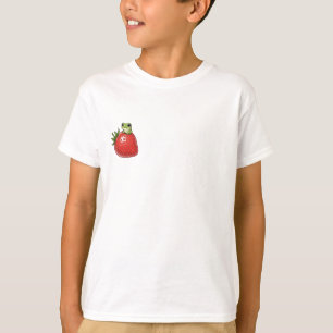 Winziger Frosch Erdbeer Sitz Kinder T-Shirt