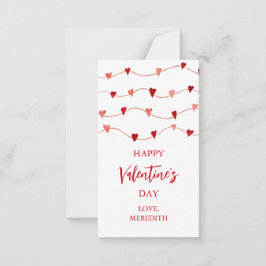 Winziger glücklicher Valentinstag Kinder Klassenzi Mitteilungskarte