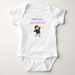 Winziger Körper, große Bewegungen Baby Strampler
