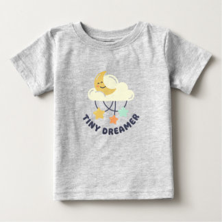 Winziger Träumer Süße Schlafende Mond Baby T-Shirt