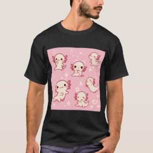 winziges Axolotl-Muster T-Shirt