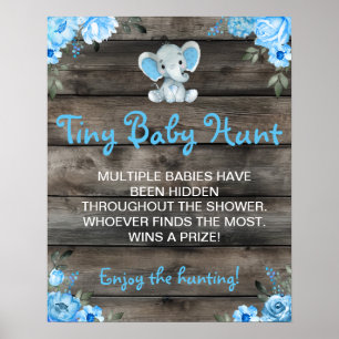 Winziges Baby Hunt Boy Elephant Baby Showspiel Poster