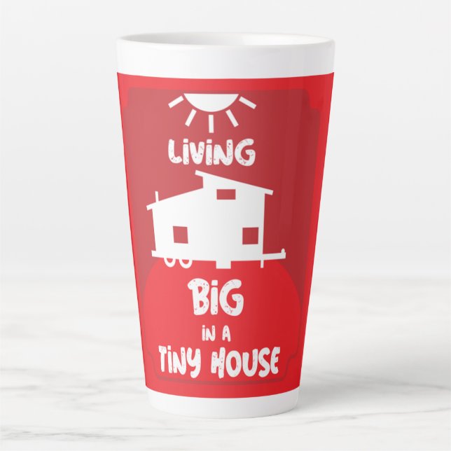 Winziges Haus lebt - Untersetzer winziger Zuhause Milchtasse (Vorderseite)