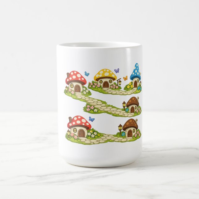 Winziges Pilzdorf Kaffeetasse (Mittel)