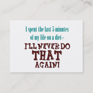 Winziges Profil oder Visitenkarten der Diät-5 Visitenkarte