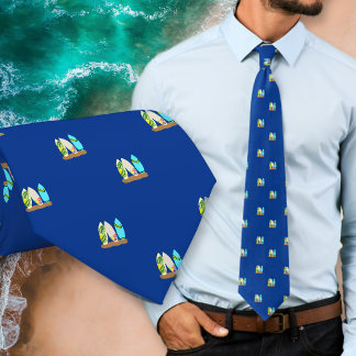 Winziges Surfboard-Muster Krawatte