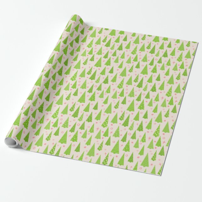 Winziges Weihnachtsbaum-Wrapping Paper' Geschenkpapier (Ungerollt)
