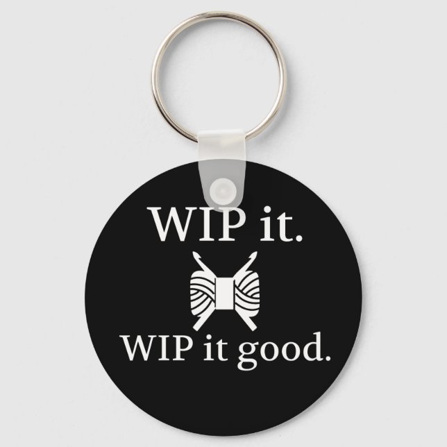 WIP es gut - Häkchen {Dark} Schlüsselanhänger (Vorderseite)