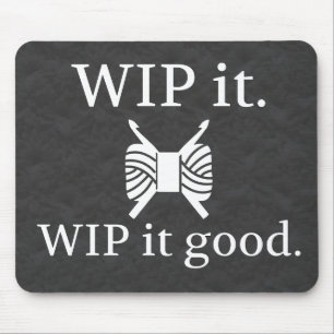 WIP es gute Crochet Textur Handwerk Mousepad