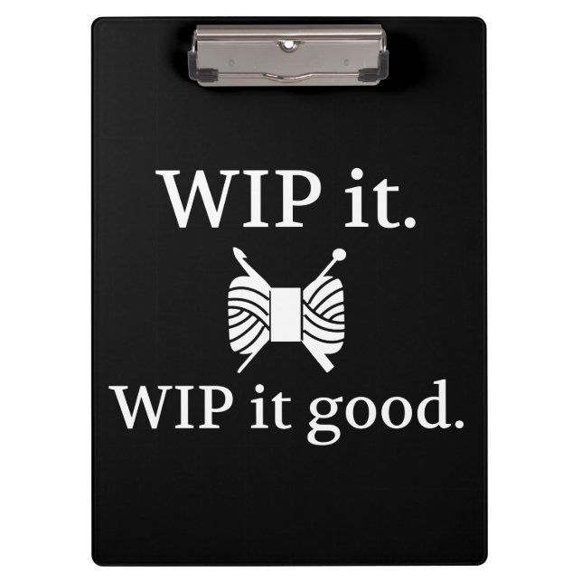 WIP It good ・ Strick Crochet {Dark} Klemmbrett (Vorderseite)